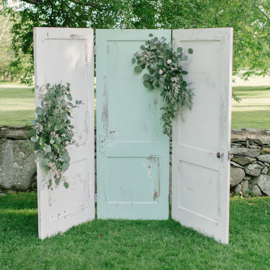 Three Door Rustic Backdrop | Uniquely Chic Vintage Rentals
