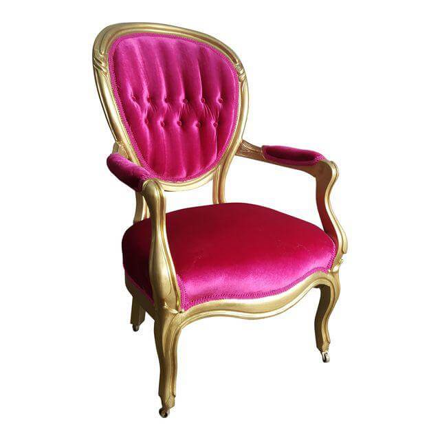 Hot Pink Velvet Chair