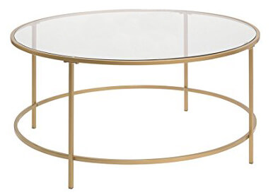 Round Glass Coffee Table | Uniquely Chic Vintage Rentals