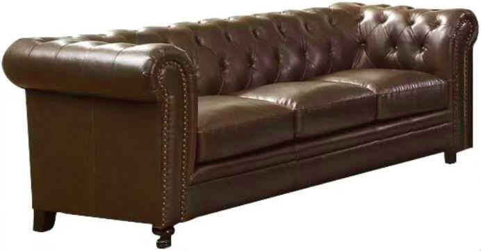 Brown Leather Sofa | Uniquely Chic Vintage Rentals