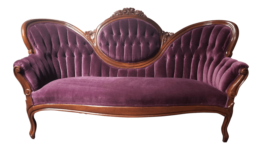 Antique Plum Settee | Uniquely Chic Vintage Rentals