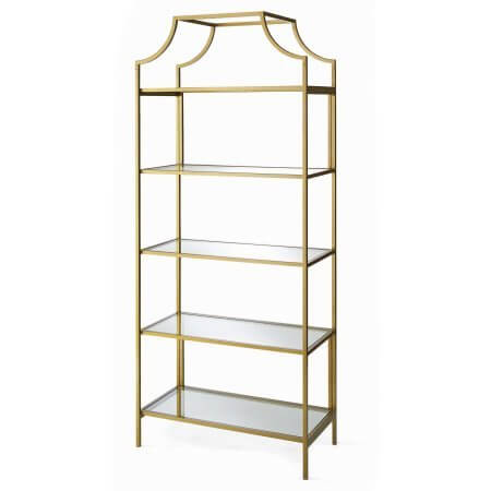 Ornate Gold & Glass Shelf | Uniquely Chic Vintage Rentals
