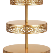 Gold Filigree Tiered Dessert Stand