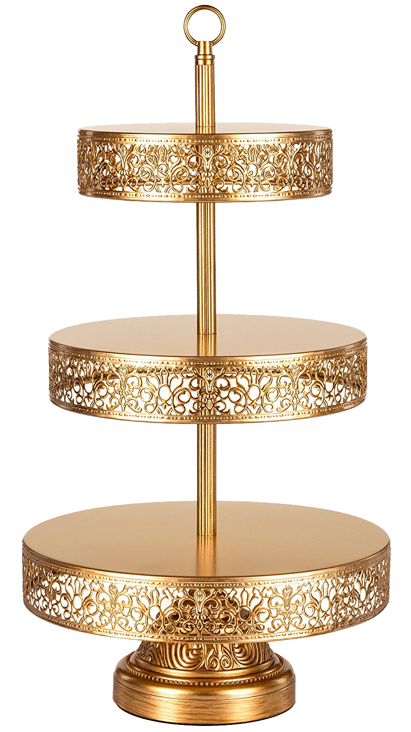 Gold Filigree Tiered Dessert Stand | Uniquely Chic Vintage Rentals