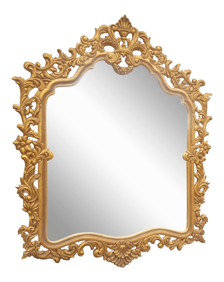 Hollywood Regency Gilded Wall Mirror | Uniquely Chic Vintage Rentals