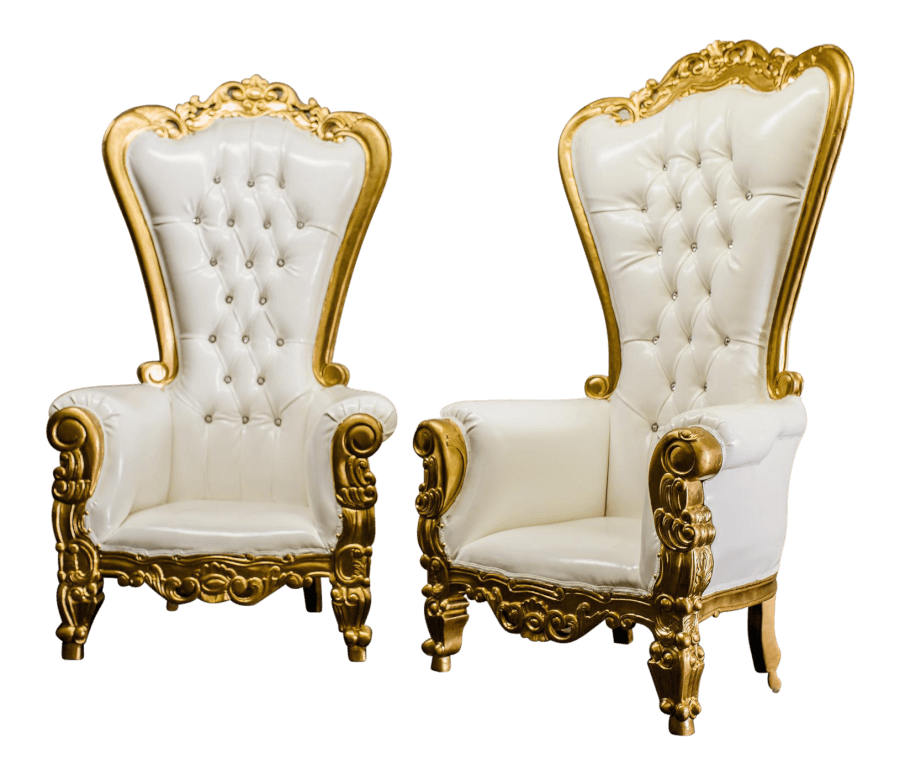 Gold Throne Chairs | Uniquely Chic Vintage Rentals