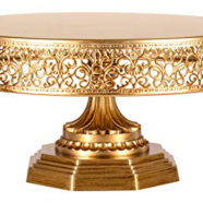 Gold Filigree Cake Stand