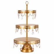 Hanging Crystal Tiered Dessert Stand