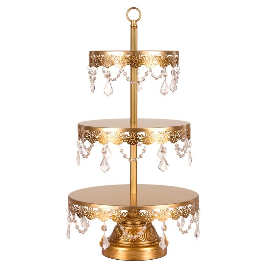 Hanging Crystal Tiered Dessert Stand | Uniquely Chic Vintage Rentals