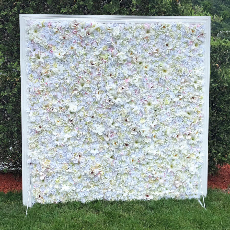 White Flower Wall | Uniquely Chic Vintage Rentals