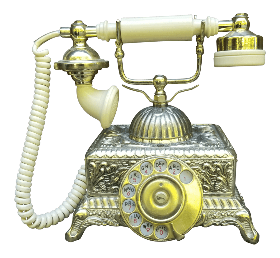 Victorian Gold Telephone | Uniquely Chic Vintage Rentals