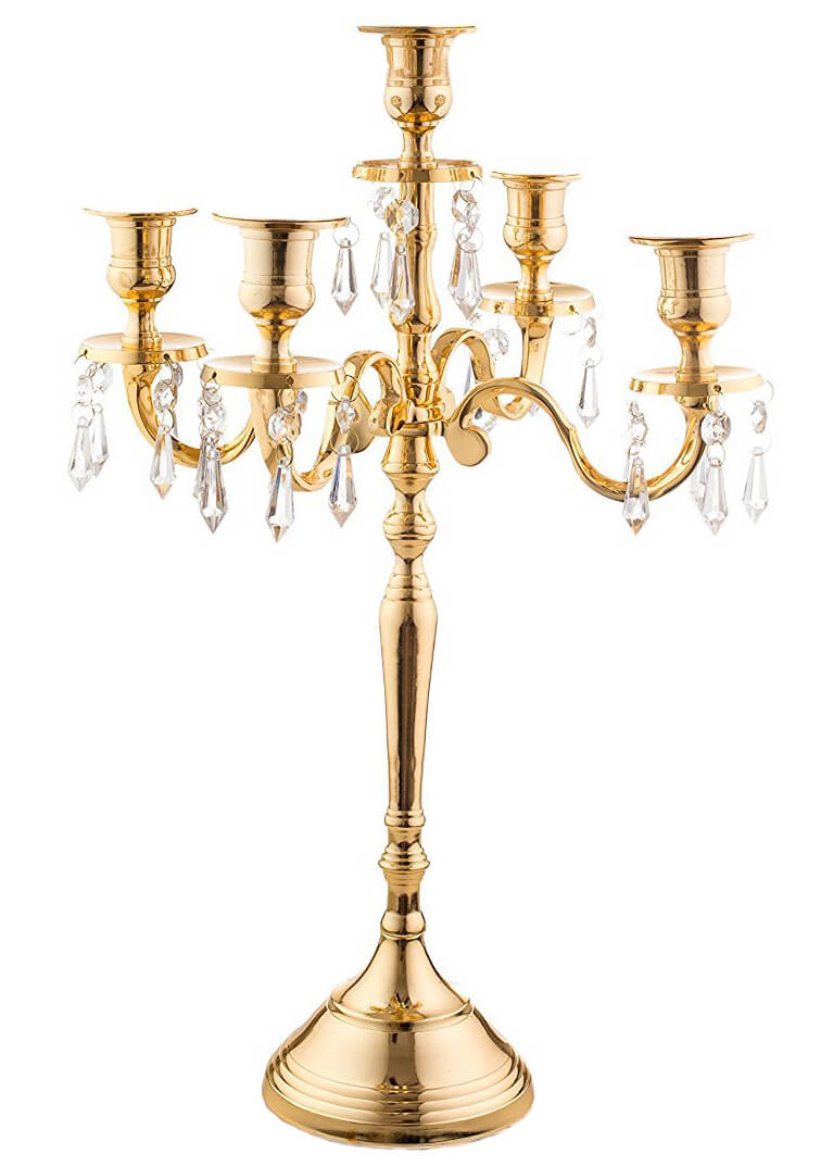 Gold Crystal Candelabras | Uniquely Chic Vintage Rentals