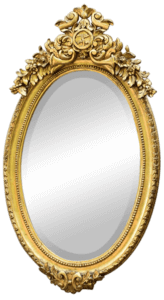 Victorian Oval Gold Leaf Mirror | Uniquely Chic Vintage Rentals