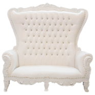 White Throne Loveseat