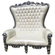 Silver Throne Loveseat