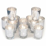 Silver Mercury Glass Votives