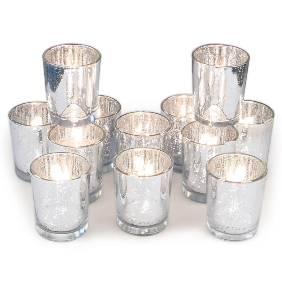 Silver Mercury Glass Votives | Uniquely Chic Vintage Rentals