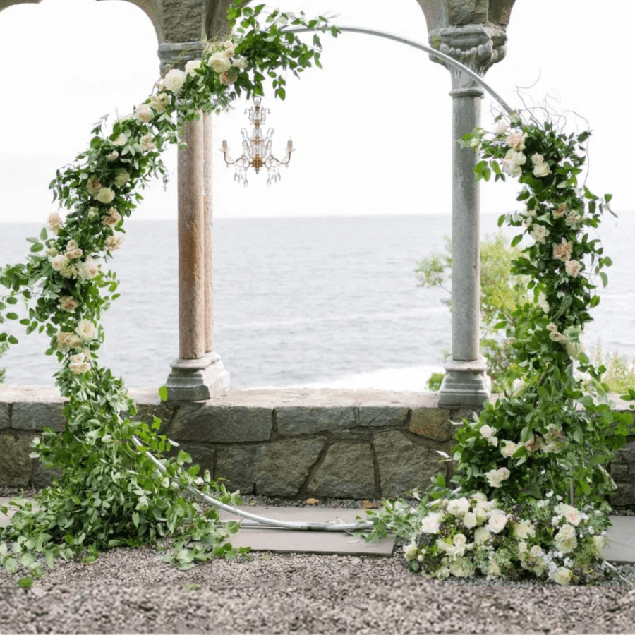 Silver Full Circle Round Arbor | Uniquely Chic Vintage Rentals