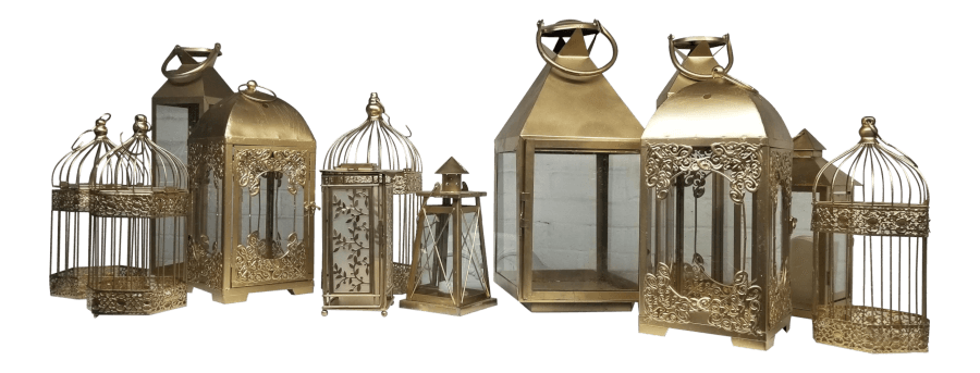 Vintage Gold Lanterns | Uniquely Chic Vintage Rentals