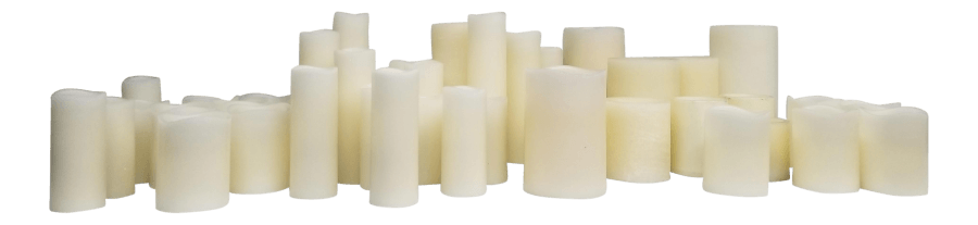 White & Ivory Pillar Candles | Uniquely Chic Vintage Rentals