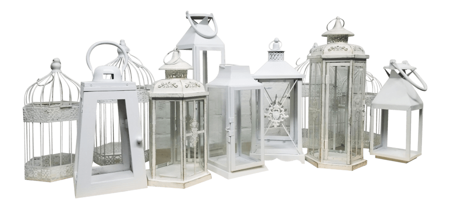 Vintage White & Ivory Lanterns | Uniquely Chic Vintage Rentals