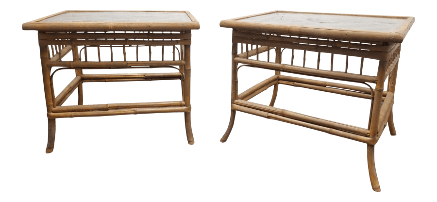 Boho Bamboo Side Tables | Uniquely Chic Vintage Rentals