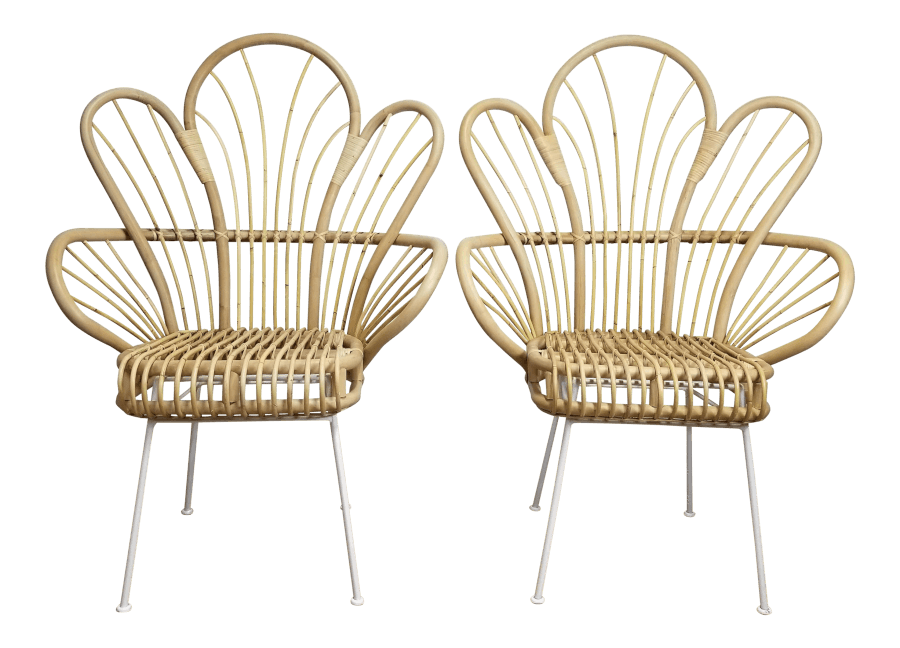 Rattan Fan Back Peacock Chairs | Uniquely Chic Vintage Rentals