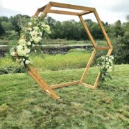 Wood Hexagon Arbor
