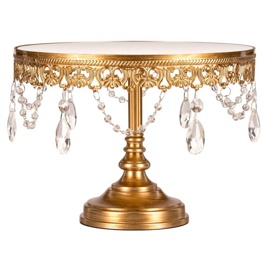 Gold Crystal Cake Stand