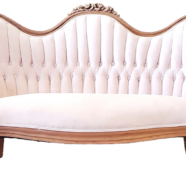 Vintage Victorian Blush Pink Loveseat