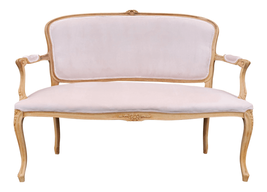 Vintage French Blush Pink Settee