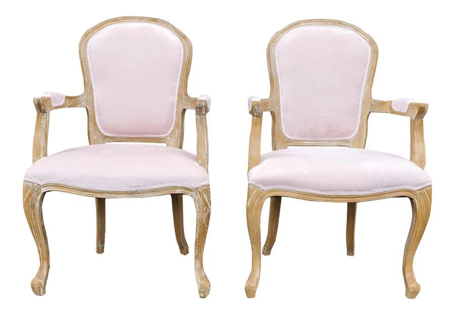 Vintage French Blush Pink Chairs