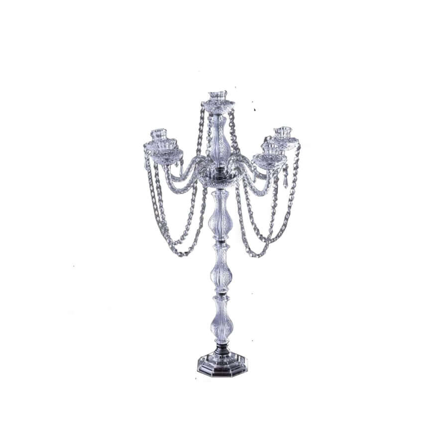 Glam Hanging Crystal Candelabra