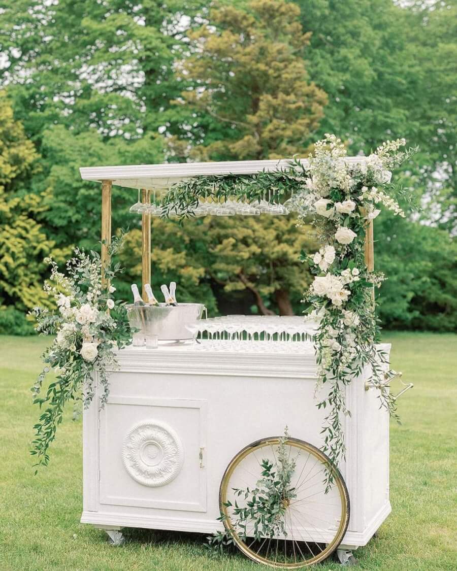 Champagne, Dessert, Favor Serving Cart