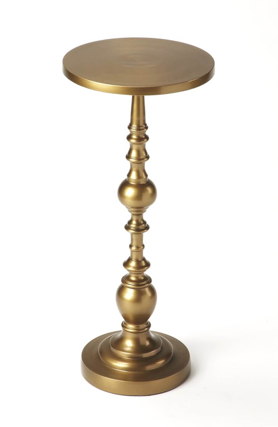 Gold Pedestal End Tables