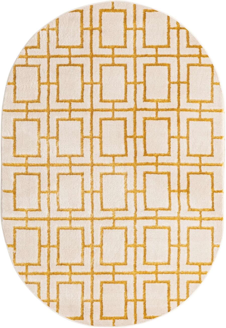 Gold White Rug