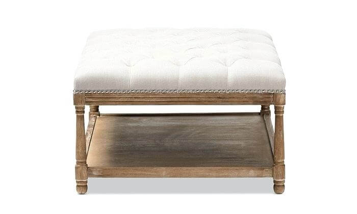 Ivory Ottoman Table