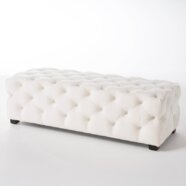 White Tufted Ceremony Bench