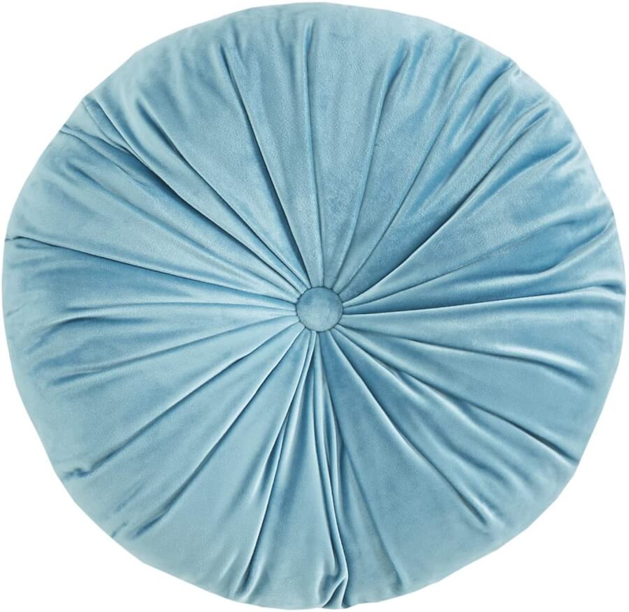 Aqua Pintuck Pillows