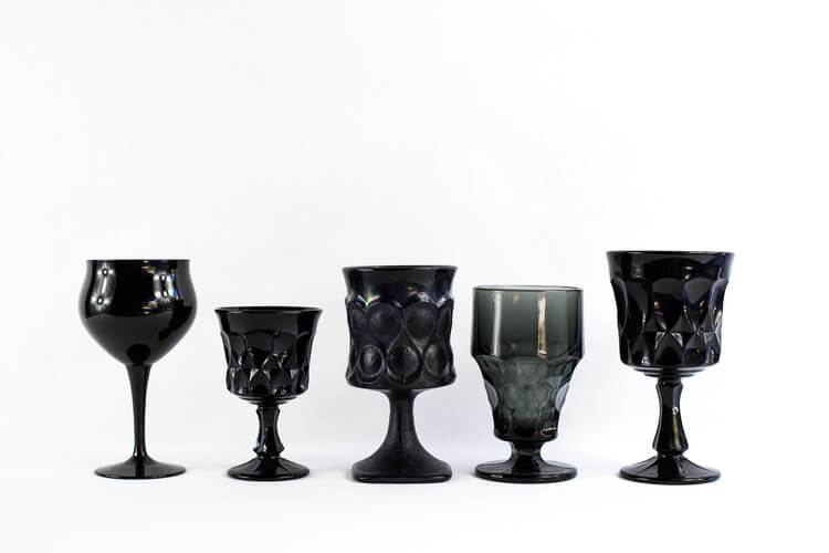 Vintage Black Goblets