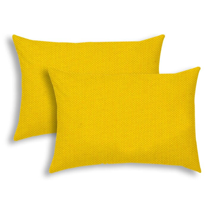 Bright Yellow Lumbar Pillows