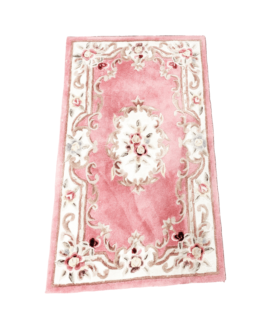 Vintage Pink Floral Rug