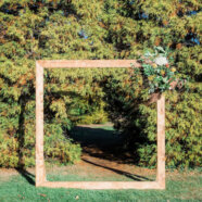 Natural Wood Frame Arbor