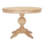 Natural Wood Round Farm Table