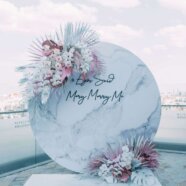 Round Marble Backdrop