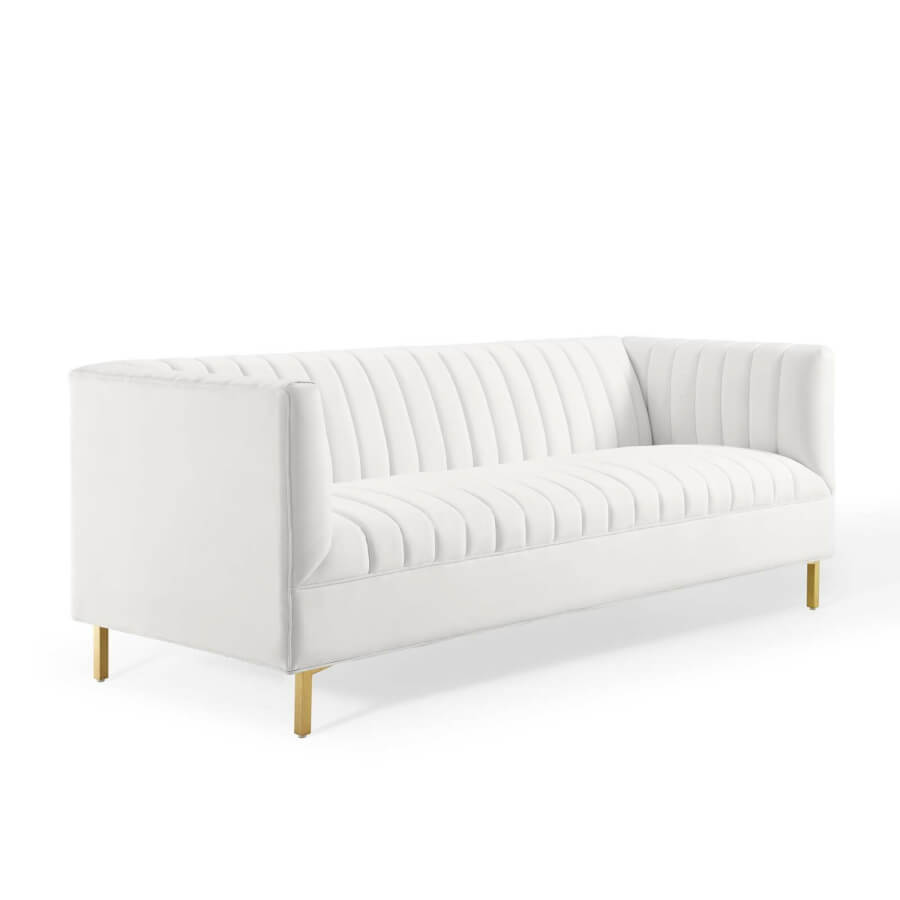 Classic Mod White Sofa