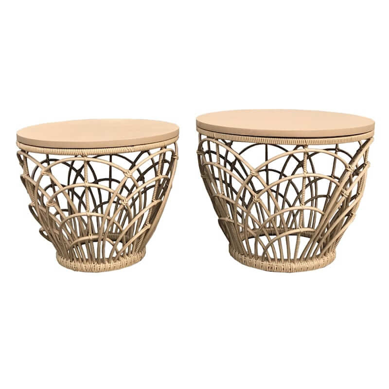 Boho Bamboo Side Tables