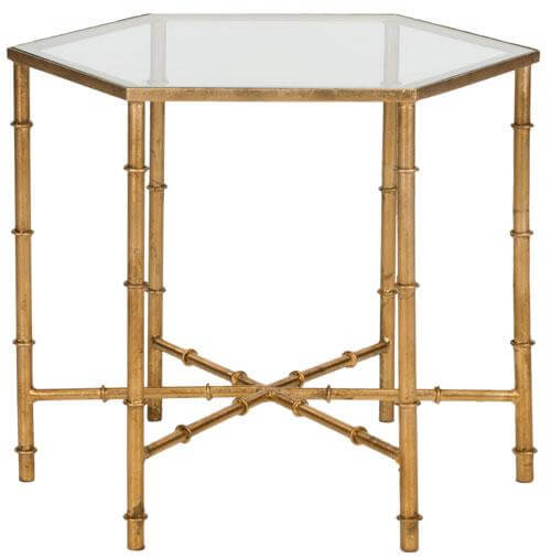 Gold Bamboo End Tables