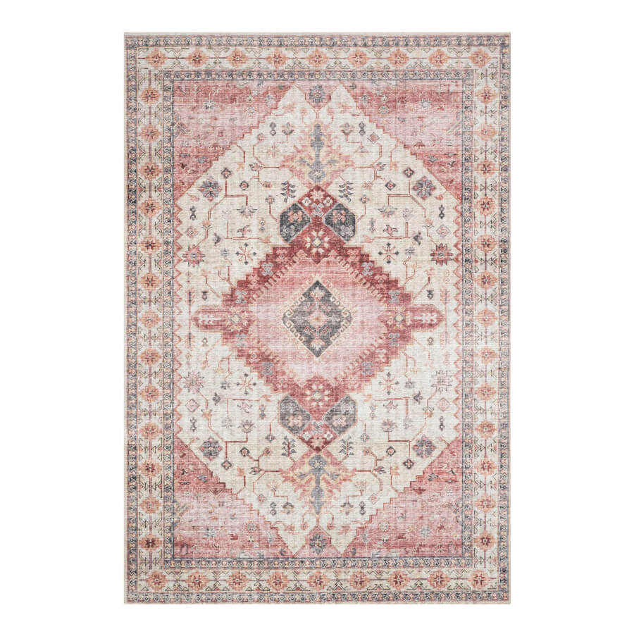 Boho Ivory & Blush Rug