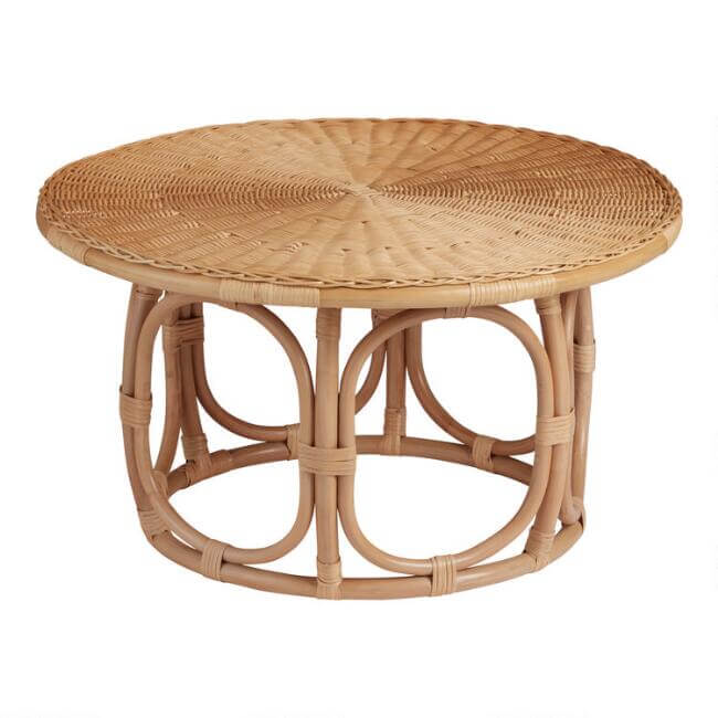 Boho Rattan Coffee Table